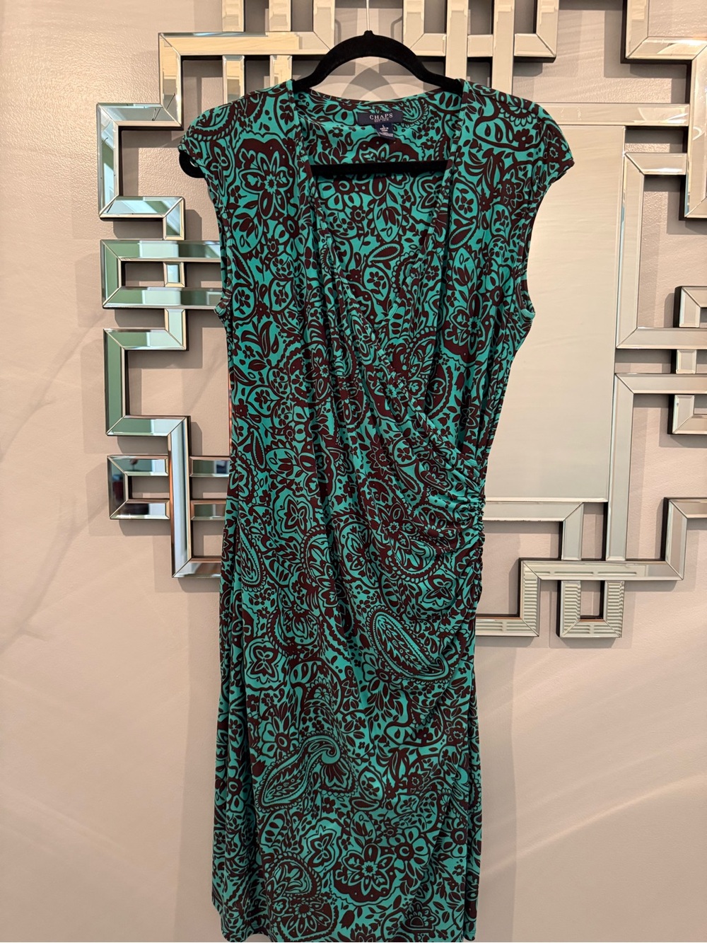 EUC CHAPS PAISLEY PRINT MIDI DRESS